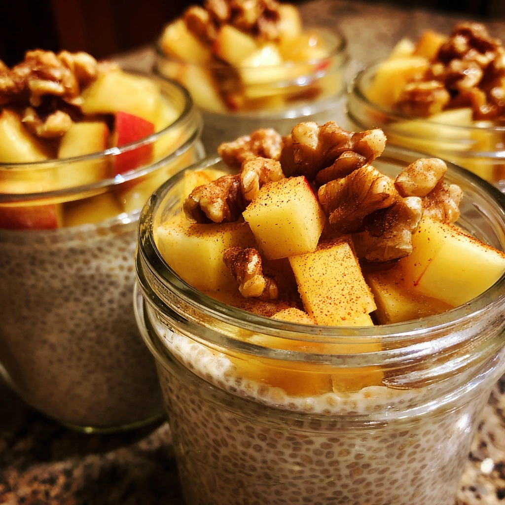 Apple Cinnamon Chia Pudding Jars