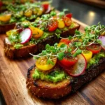 Avocado Hummus Toasts