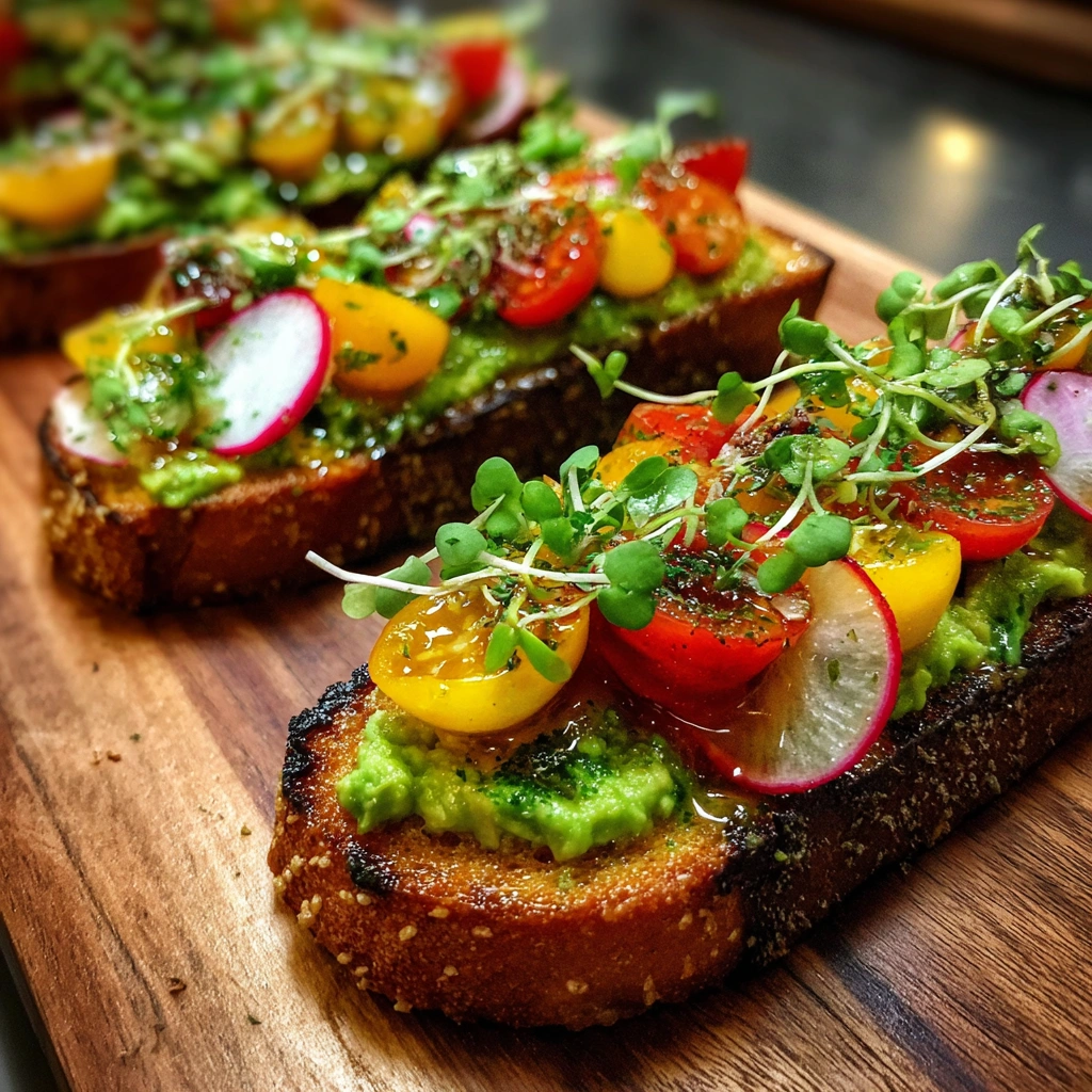 Avocado Hummus Toasts