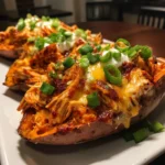 BBQ Chicken Stuffed Sweet Potatoes