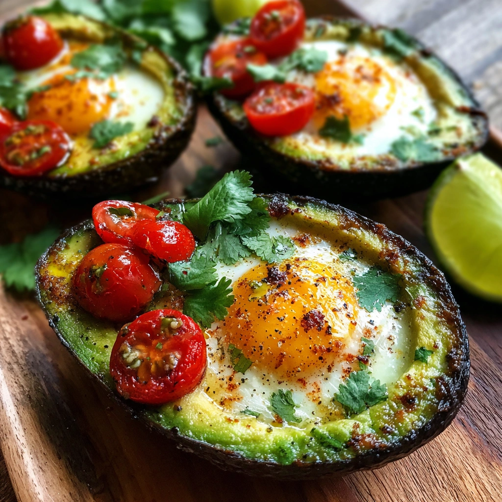Baked Egg and Avocado Breakfast Boats