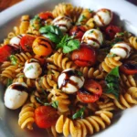 Balsamic Glazed Caprese Pasta Salad