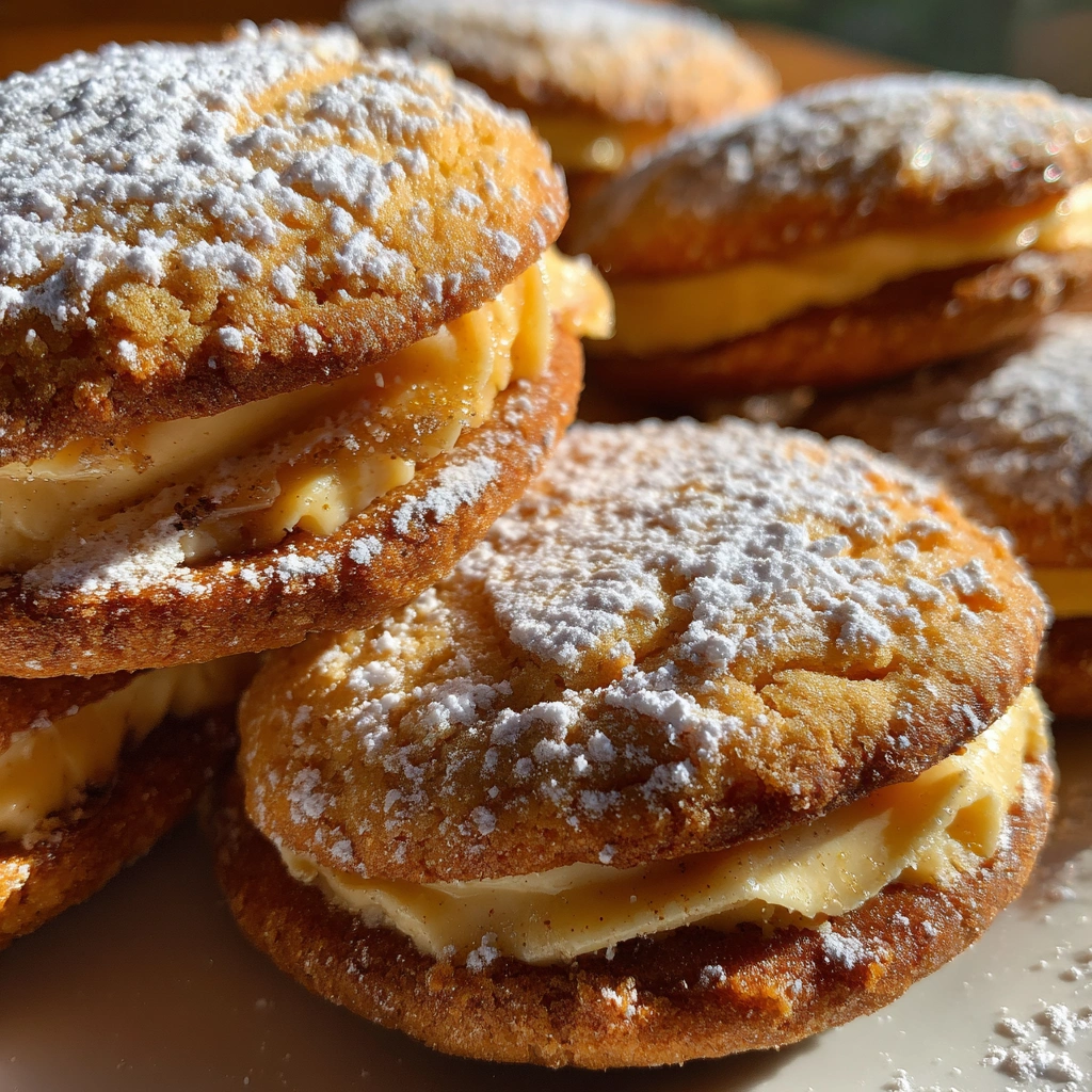 Banana Cream Pudding Cookie Sandwiches