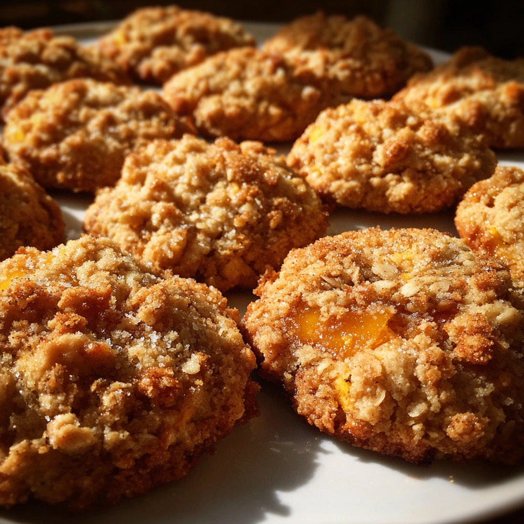 Brown Butter Peach Crumble Cookies
