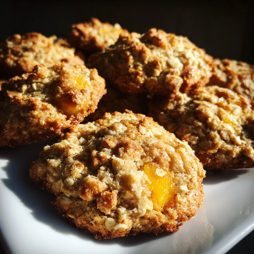 Brown Butter Peach Crumble Cookies