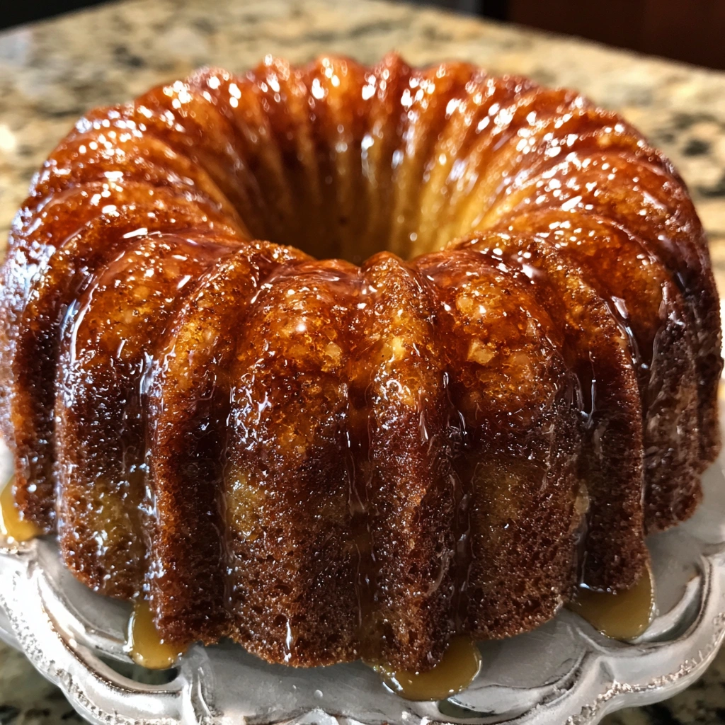Brown Sugar Glazed Apple Bundt Cake