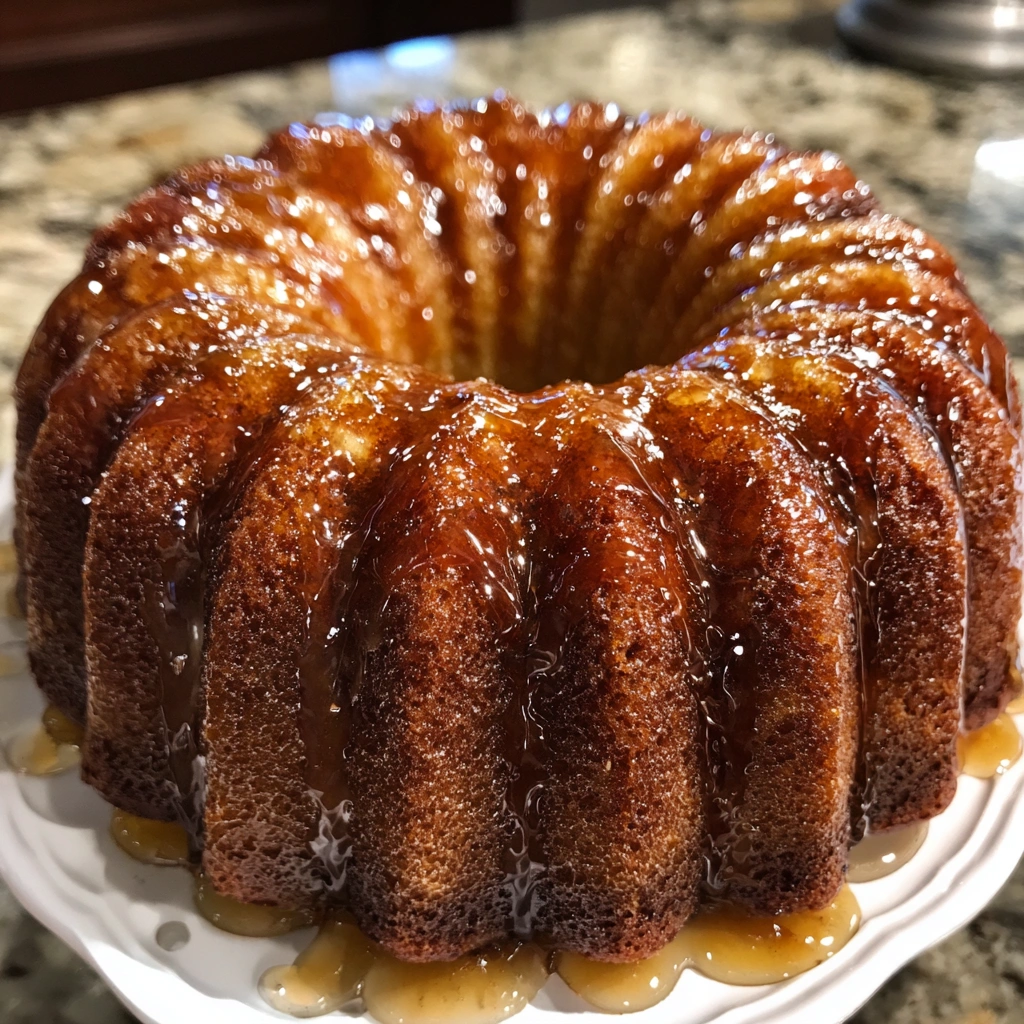 Brown Sugar Glazed Apple Bundt Cake