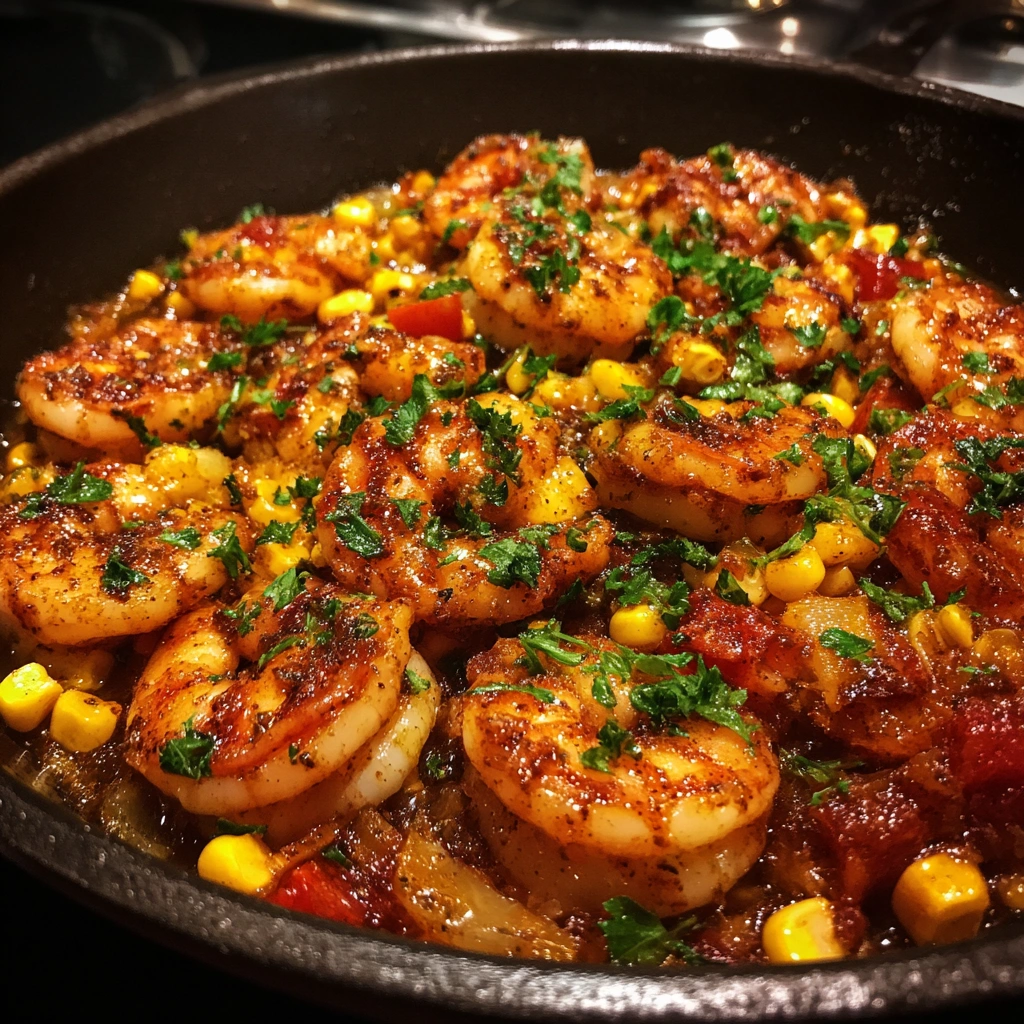 Cajun Shrimp & Corn Skillet