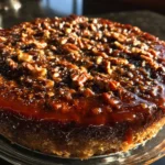 Caramel Turtle Brownie Pie