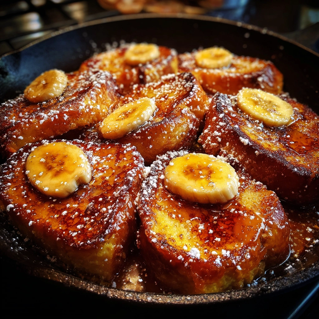 Caramelized Banana French Toast Skillet
