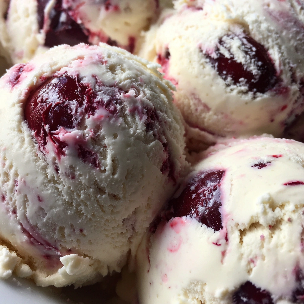Cherry Vanilla Bean Ice Cream
