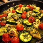 Chicken Zucchini Pesto Skillet Dinner