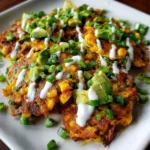 Chili Lime Corn Fritter Nachos