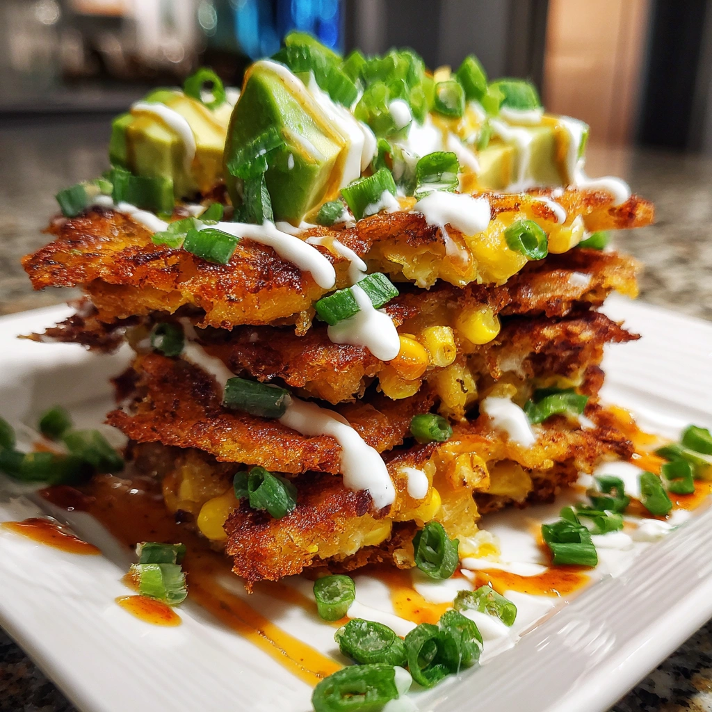 Chili Lime Corn Fritter Nachos