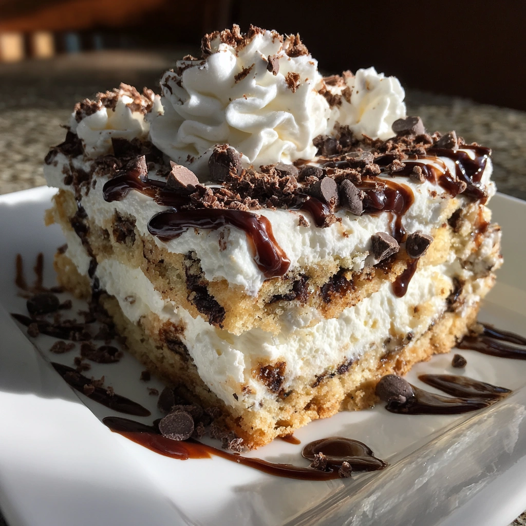 Chocolate Chip Ice Cream Sandwich Cake