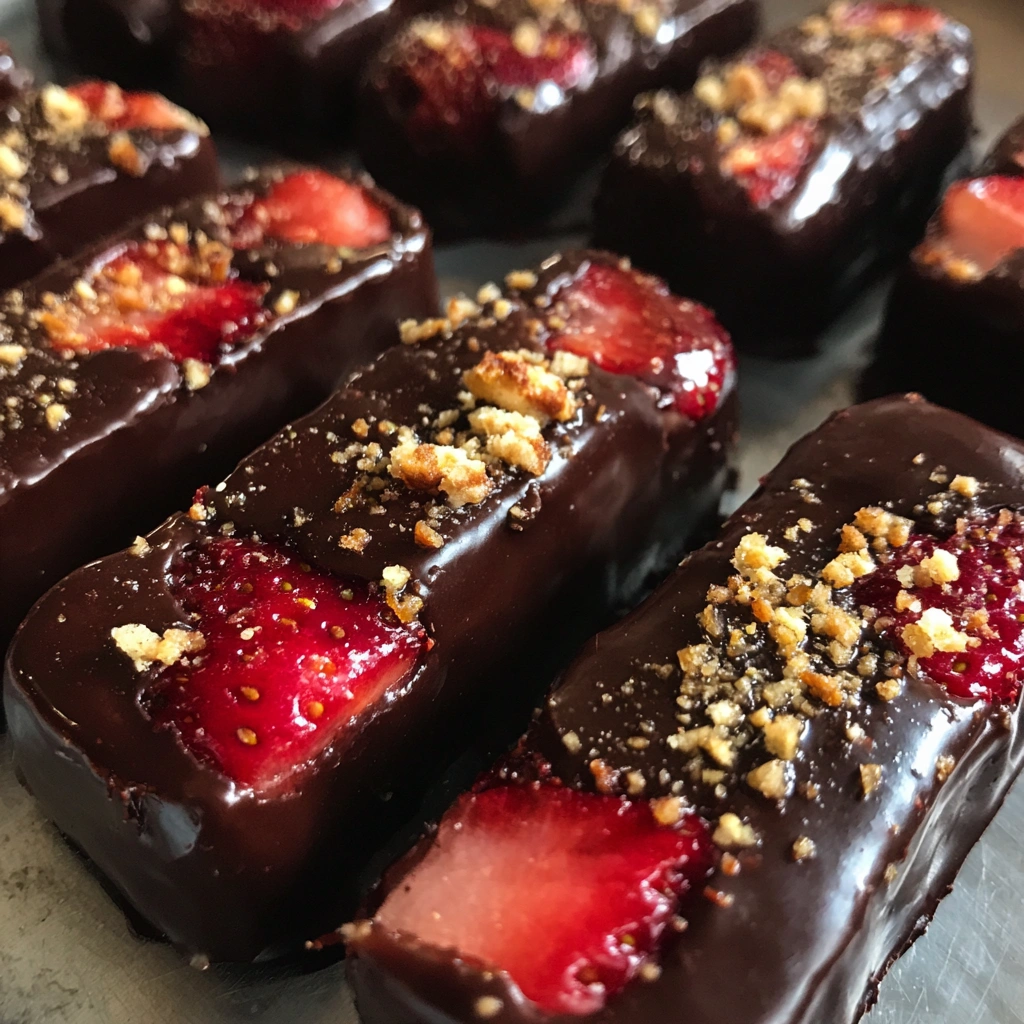 Chocolate Covered Strawberry Ice Cream Bars