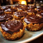 Chocolate-Dipped Peanut Butter Protein Oat Cups