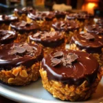 Chocolate-Dipped Peanut Butter Protein Oat Cups