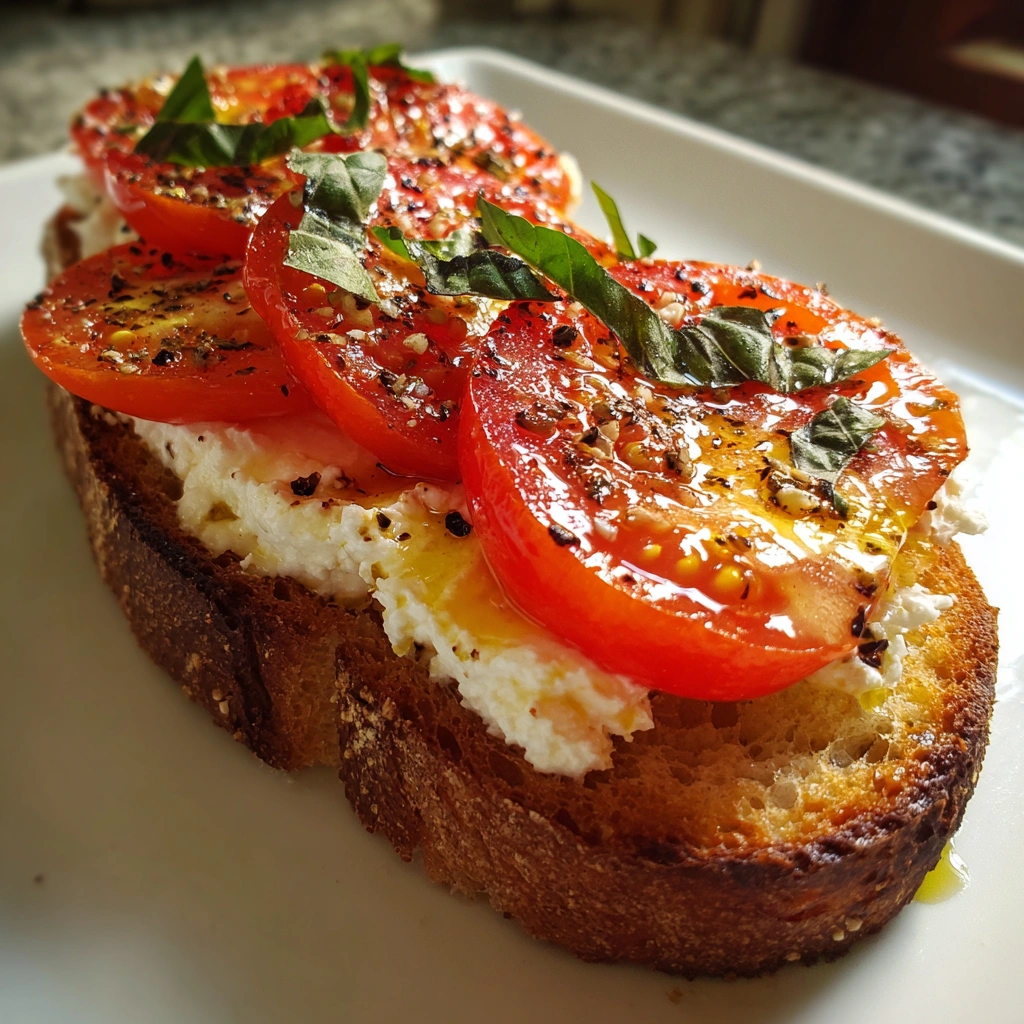 Cottage Cheese and Tomato Toast