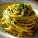 Creamy Avocado Pasta with Corn & Lime
