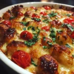 Creamy Baked Gnocchi with Roasted Tomatoes & Cheese