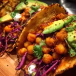 Crispy Buffalo Chickpea Tacos