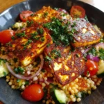 Crispy Halloumi Couscous Bowl