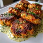 Crispy Salmon Cakes with Dill Sauce