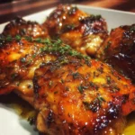 Crockpot Brown Sugar Peach Glazed Chicken