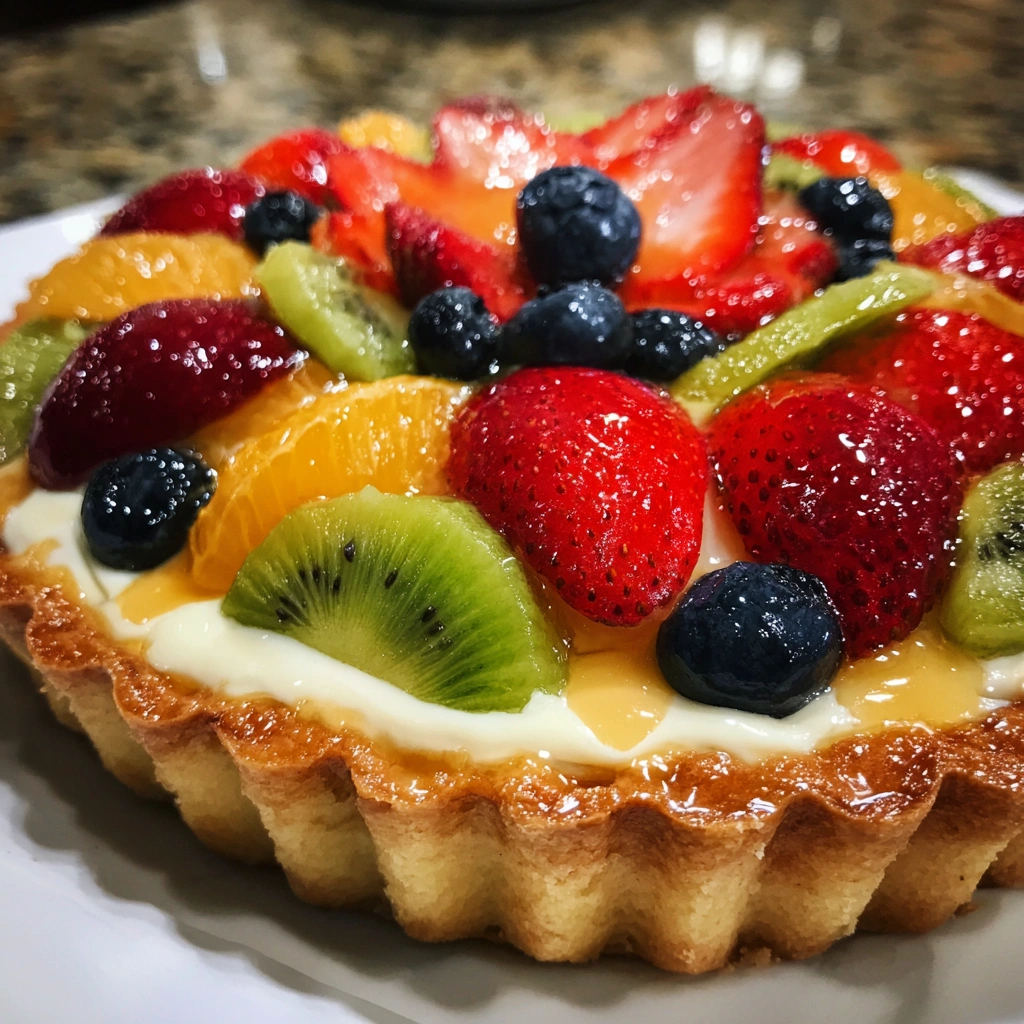 Fresh Fruit Tart with Vanilla Mascarpone Cream