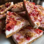 Frozen Strawberry Cheesecake Bark