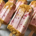 Frozen Strawberry Cheesecake Pops