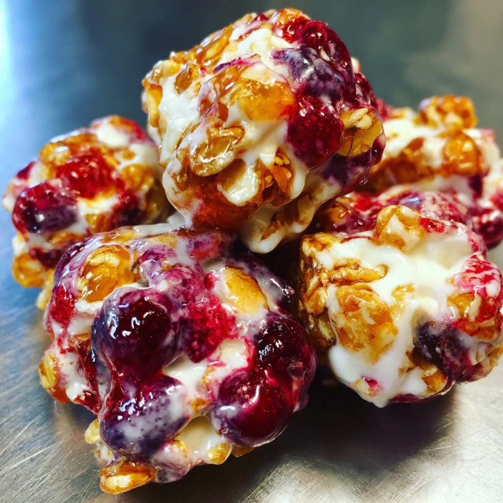 Frozen Yogurt Berry Granola Clusters