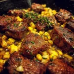 Garlic Butter Steak and Corn Skillet