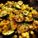 Garlic Butter Zucchini Corn Skillet