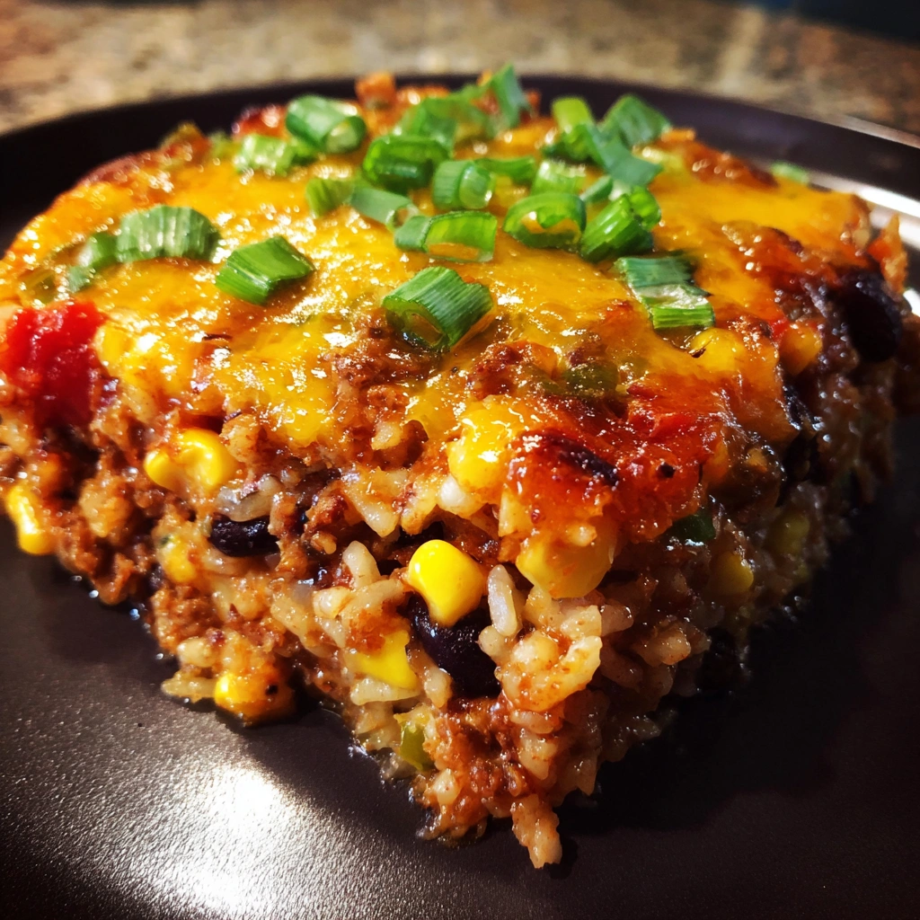 Ground Beef Taco Rice Casserole