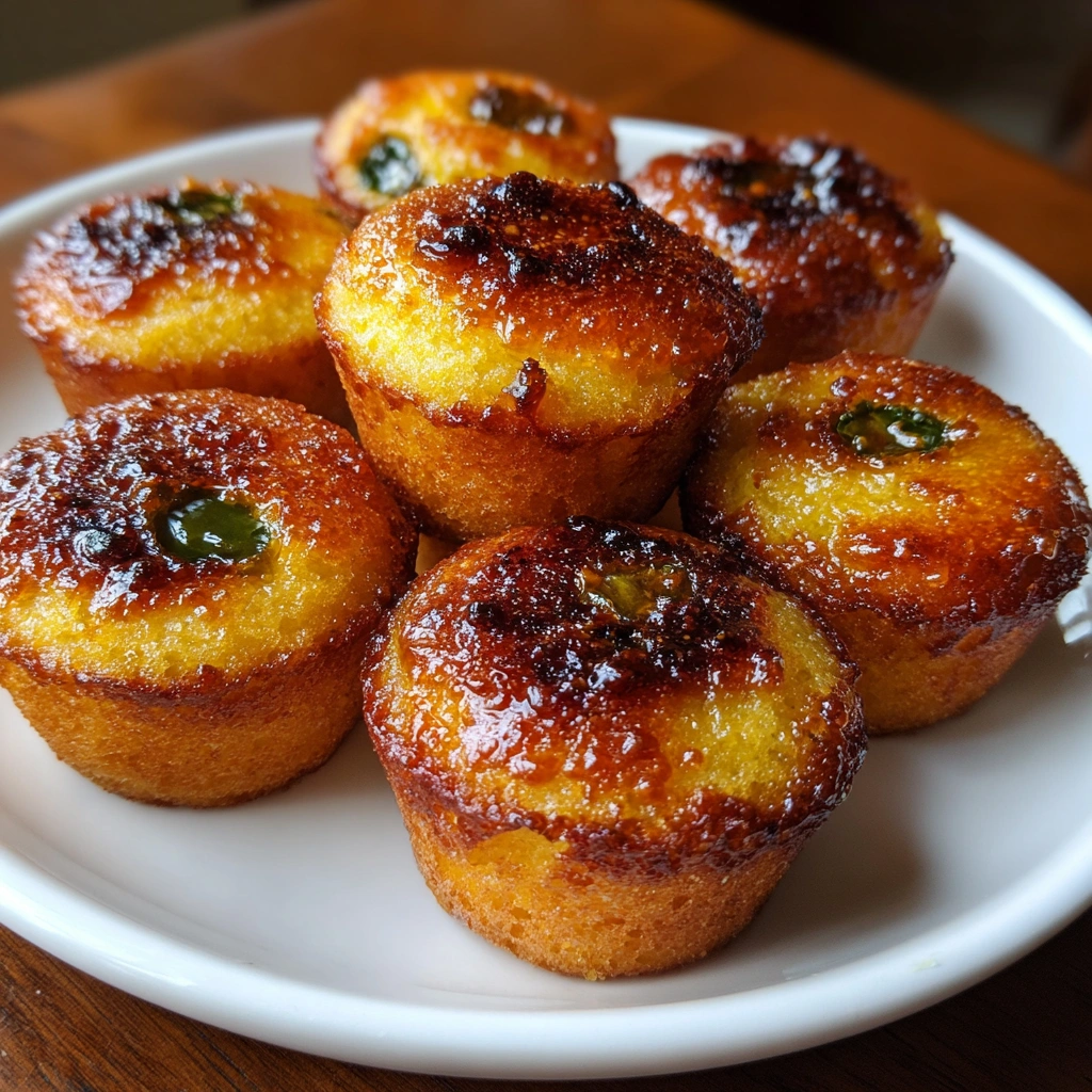 Honey Butter Cornbread Poppers with Jalapeño