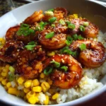 Honey Garlic Shrimp and Corn Rice Bowls
