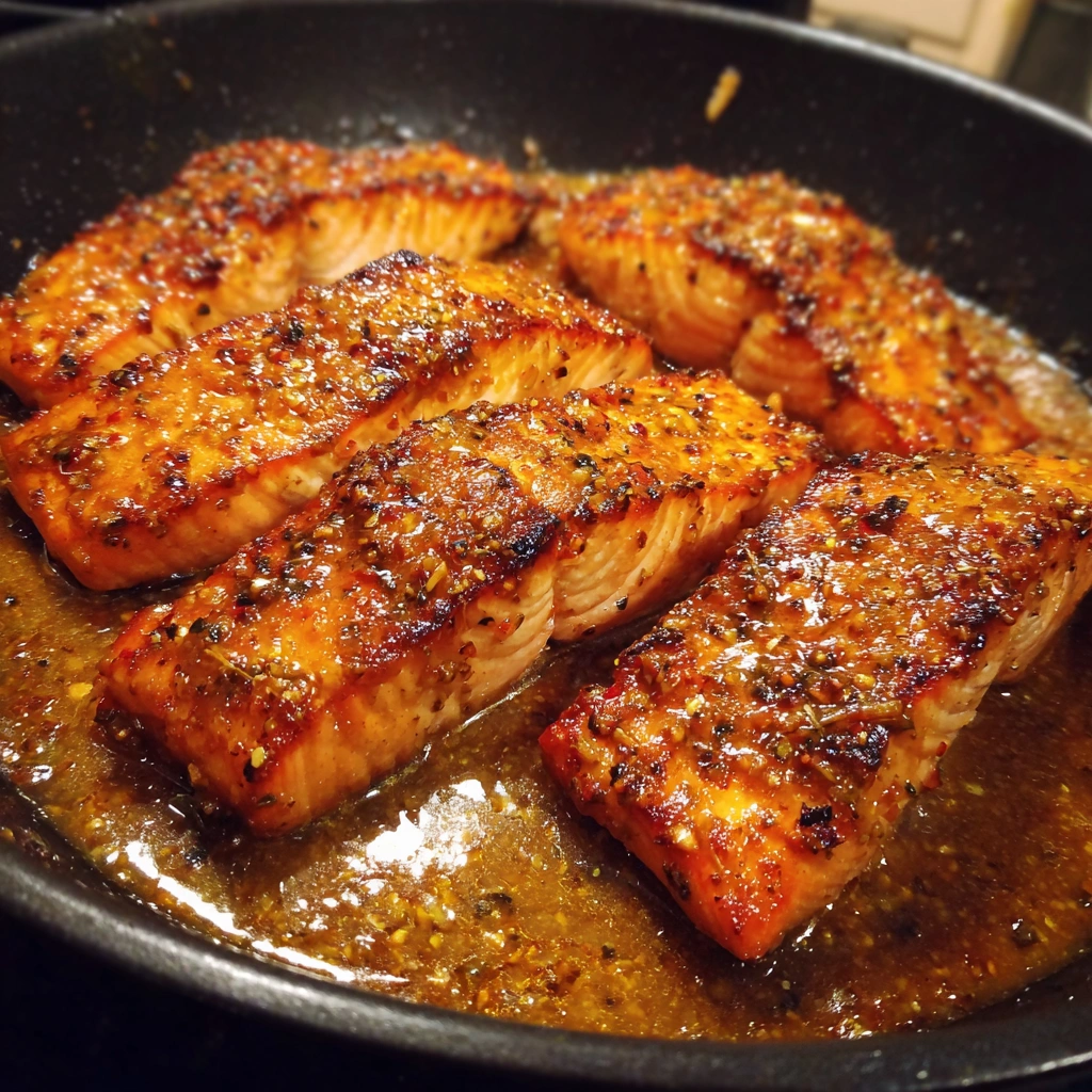 Honey Mustard Salmon Skillet