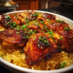Hot Honey Baked Chicken and Rice
