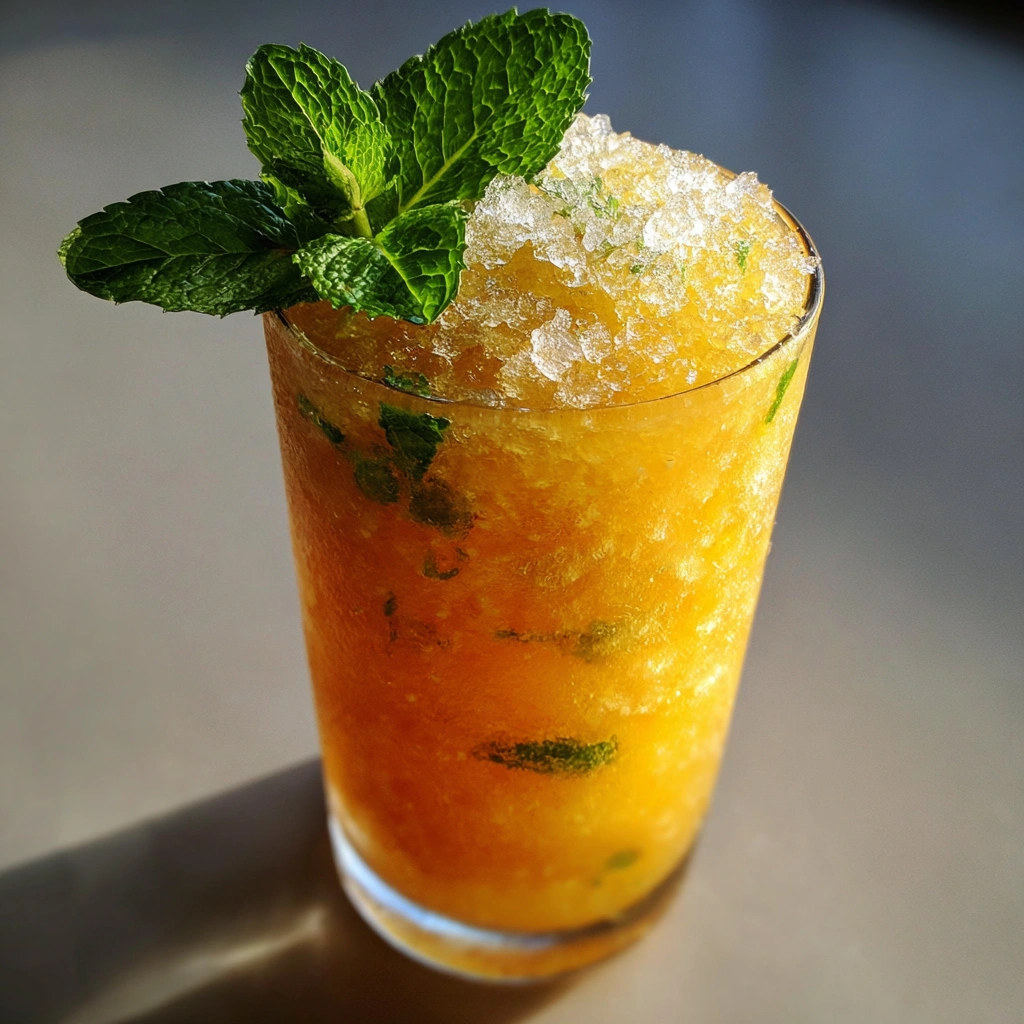 Iced Peach Green Tea Lemonade Slush