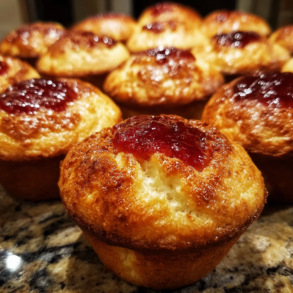 Jam-Filled Almond Breakfast Muffins