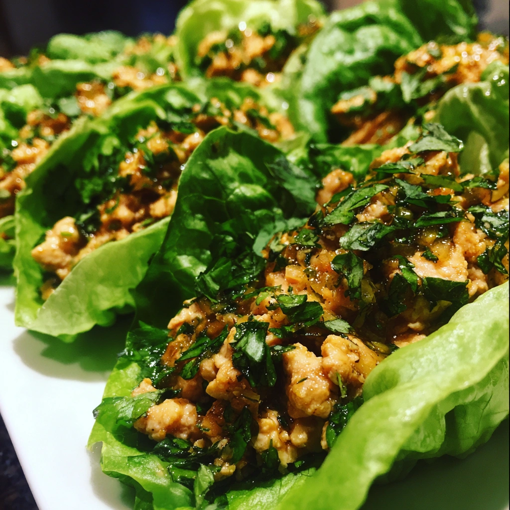 Lemon Herb Chicken Lettuce Wraps