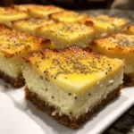 Lemon Poppy Seed Cheesecake Bars