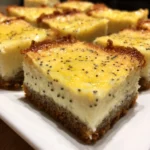 Lemon Poppy Seed Cheesecake Bars