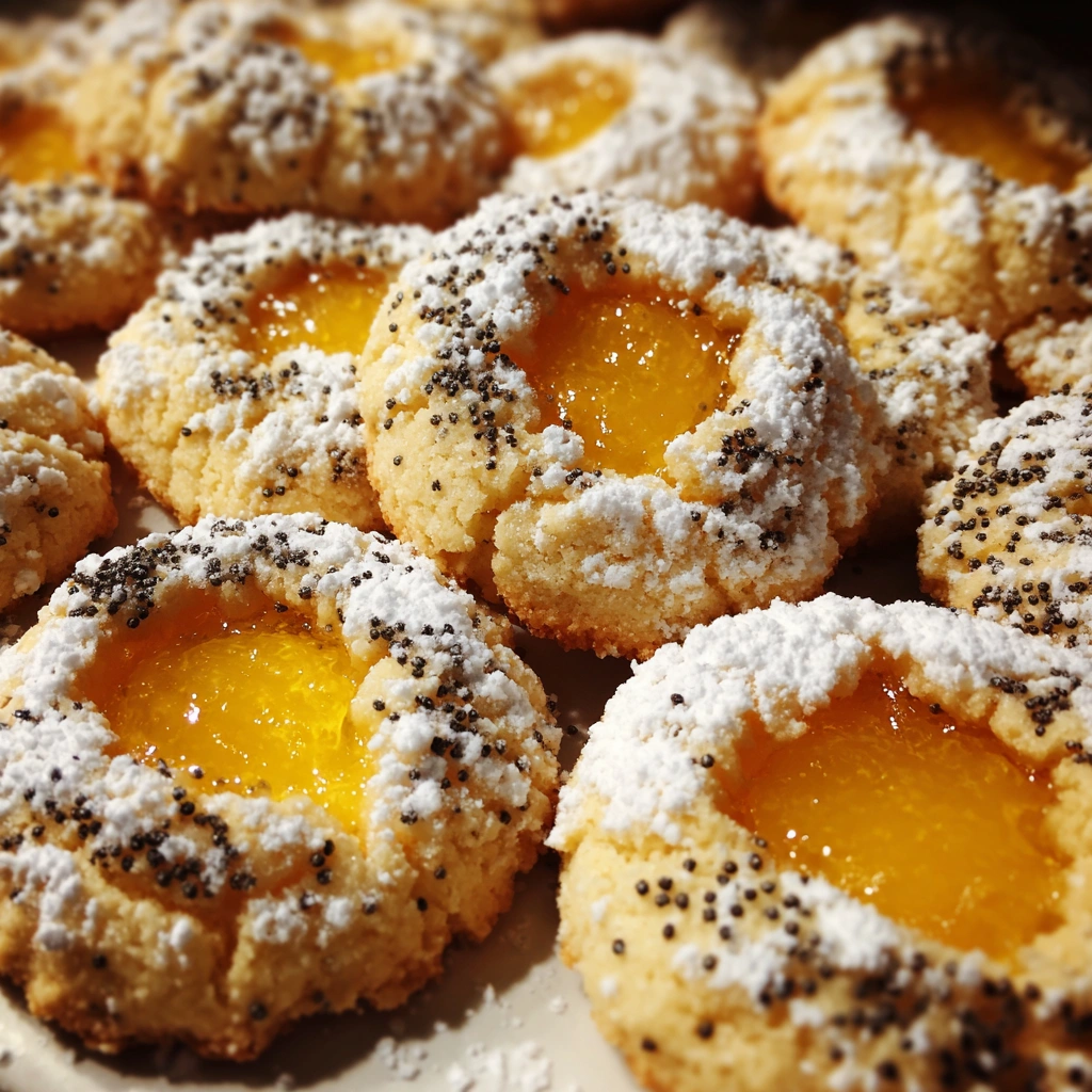 Lemon Poppy Seed Thumbprint Cookies