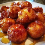 Maple Glazed Apple Fritter Bites