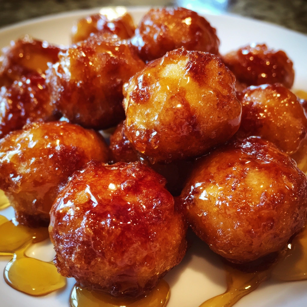 Maple Glazed Apple Fritter Bites