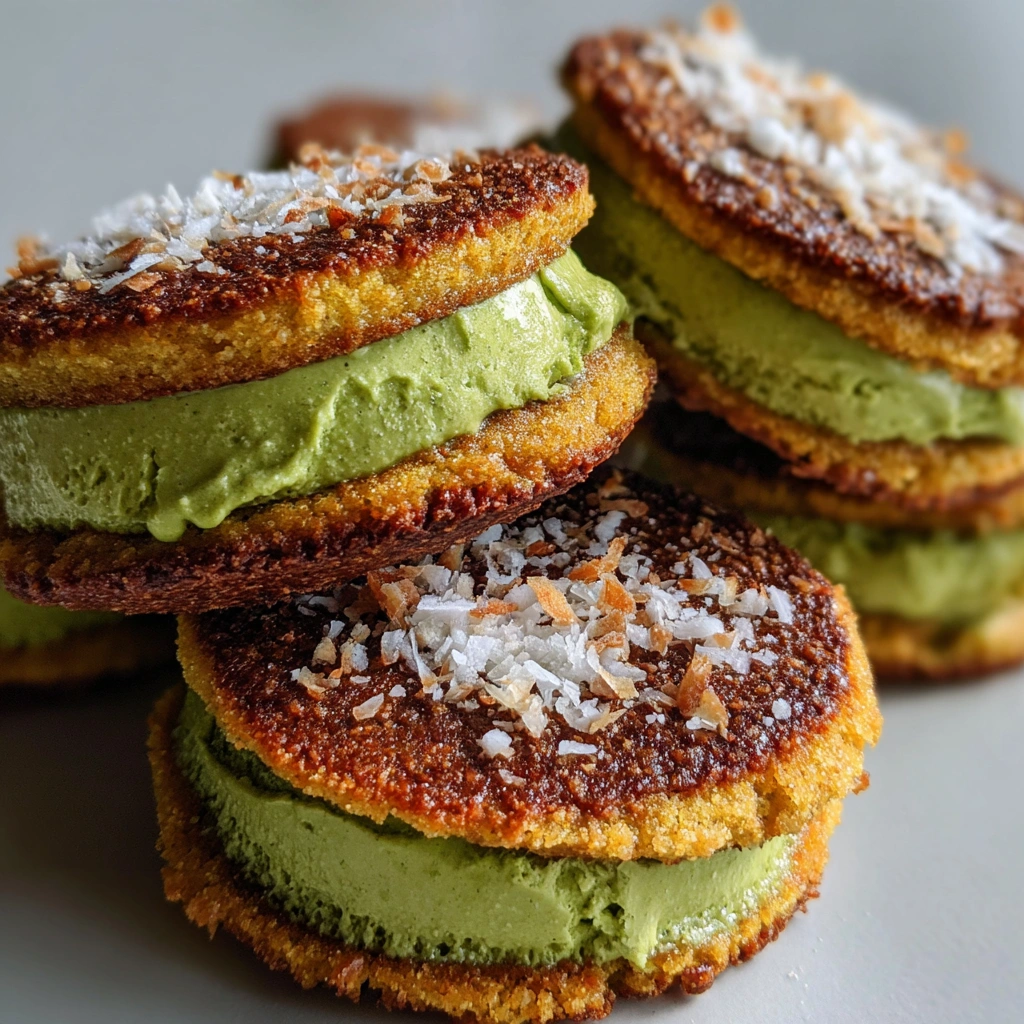Matcha Coconut Ice Cream Sandwiches