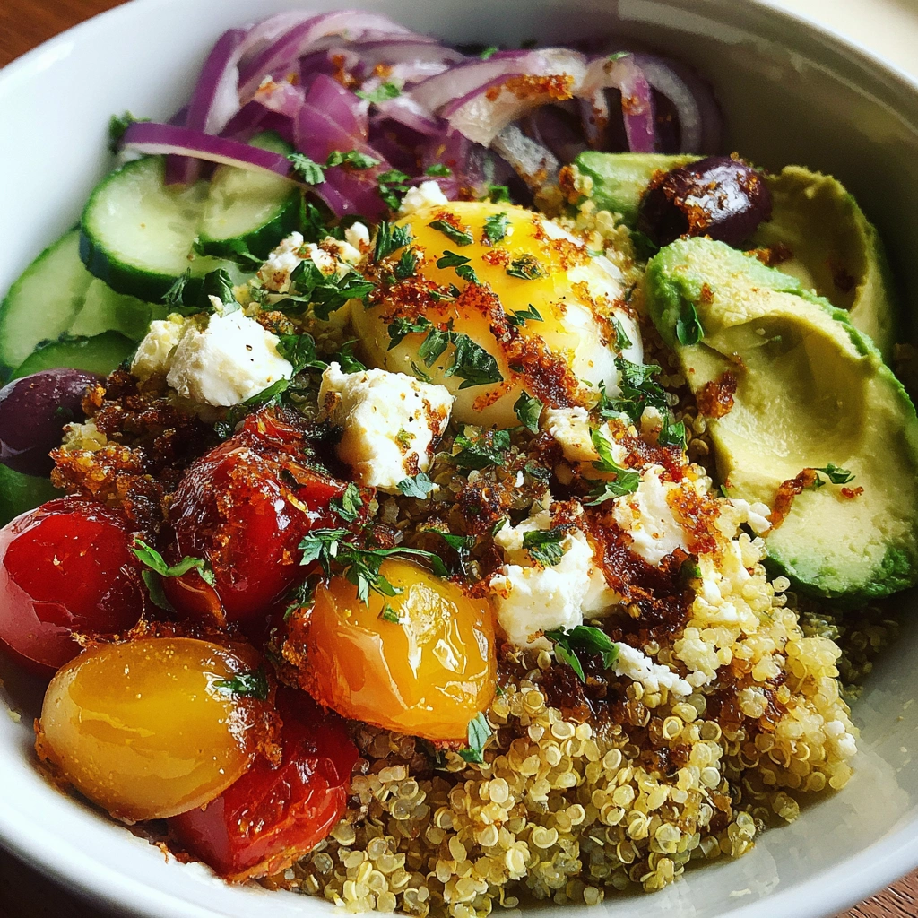 Mediterranean Breakfast Quinoa Bowls